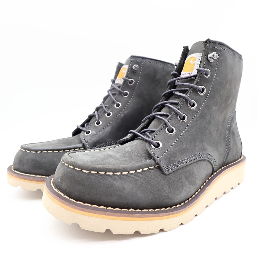 Carhartt Moc Toe Wedge Boot Womens 7.5 Black Leather Work Boots FW6027-W NWT - Picture 3 of 16